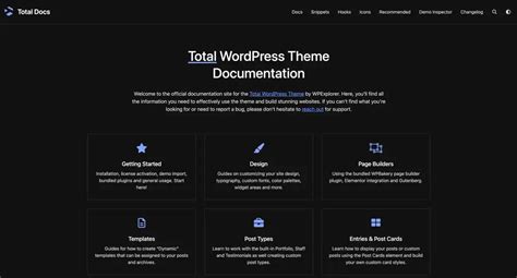 total theme documentation